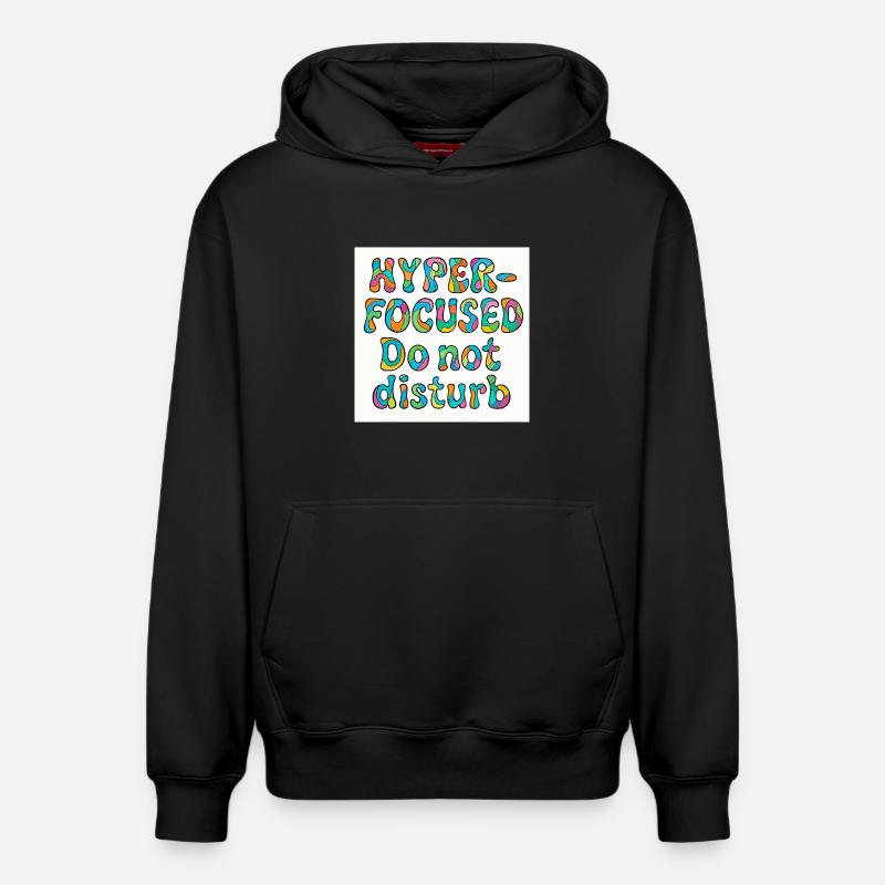 Conception hyper concentrée et sans déranger - Sweat à capuche unisexe décontracté en coton biologique – de SPREAD - noir