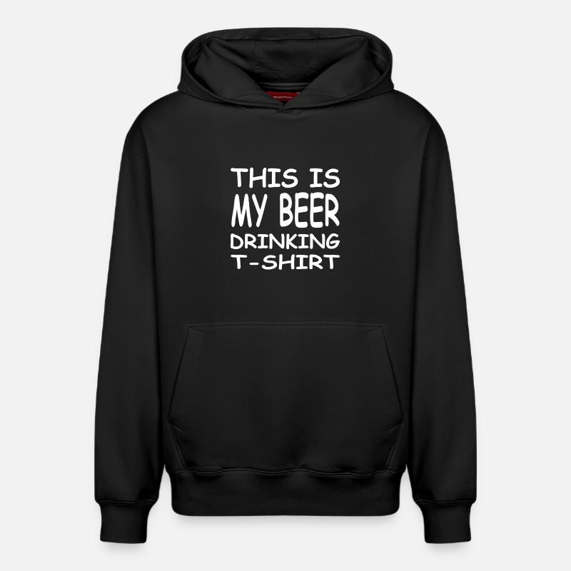 Bière - Sweat à capuche unisexe décontracté en coton biologique – de SPREAD - noir