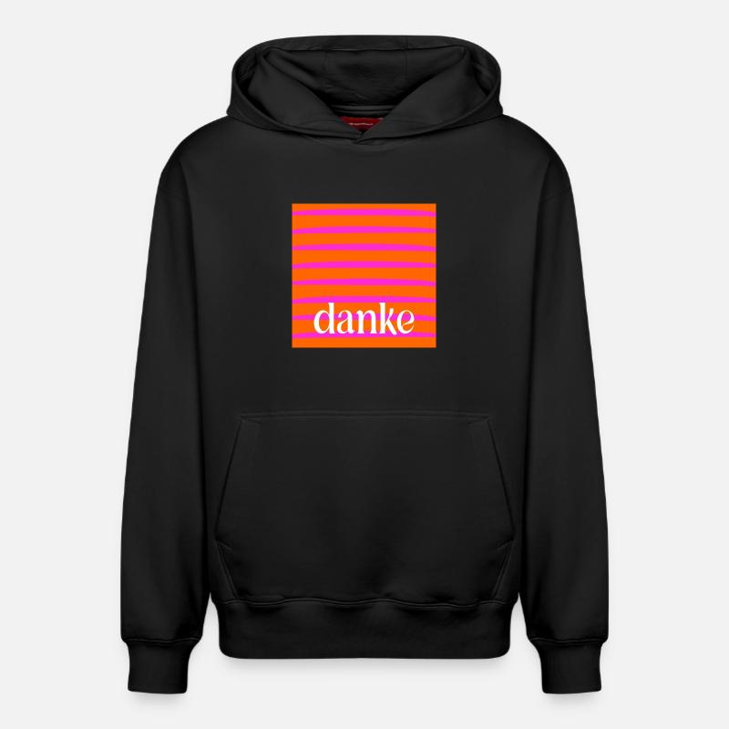 DANKE DANKBARKEIT - Relaxed Unisex Organic Hoodie – von SPREAD - Schwarz