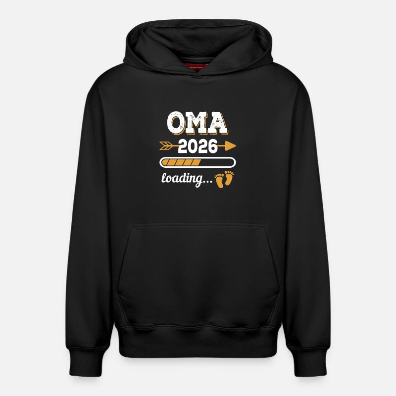 Oma 2026 Loading Zukünftige Großmutter Geschenk - Relaxed Unisex Organic Hoodie – von SPREAD - Schwarz