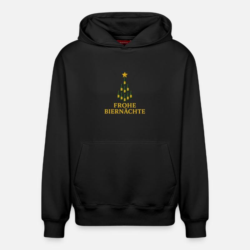 Frohe Biernächte Bier Weihnachtsbaum - Relaxed Unisex Organic Hoodie – von SPREAD - Schwarz