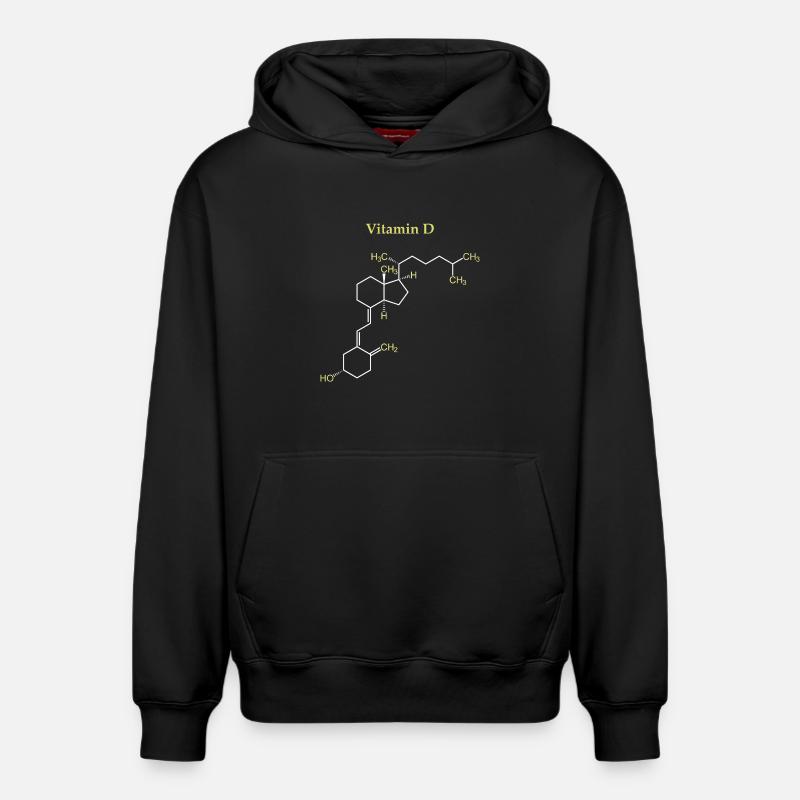 Structure Vitamine D - Sweat à capuche unisexe décontracté en coton biologique – de SPREAD - noir