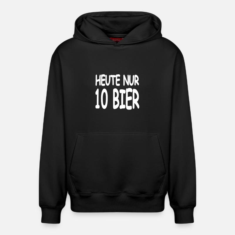 Bière - Sweat à capuche unisexe décontracté en coton biologique – de SPREAD - noir