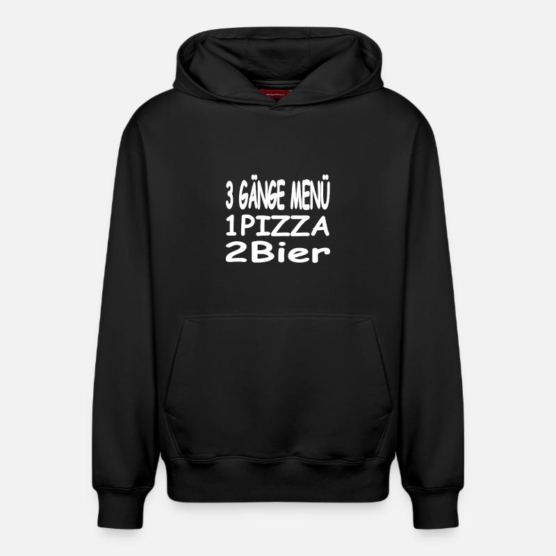 Bière - Sweat à capuche unisexe décontracté en coton biologique – de SPREAD - noir