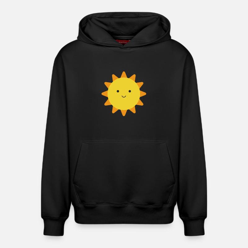 Soleil - Sweat à capuche unisexe décontracté en coton biologique – de SPREAD - noir