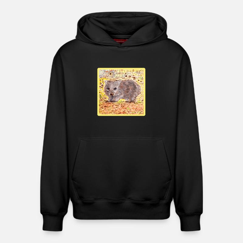 Wombat - Sweat à capuche unisexe décontracté en coton biologique – de SPREAD - noir