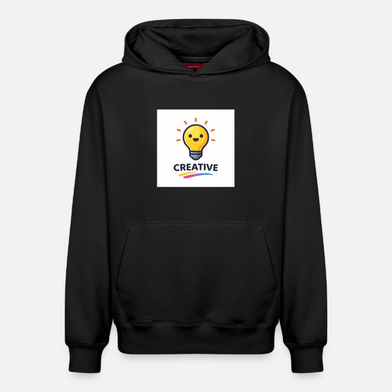 Conception créative d’éclairs lumineux - Sweat à capuche unisexe décontracté en coton biologique – de SPREAD - noir