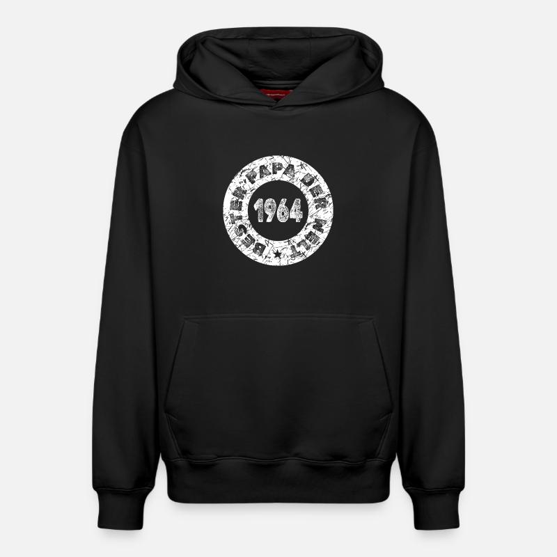 1964 - Sweat à capuche unisexe décontracté en coton biologique – de SPREAD - noir