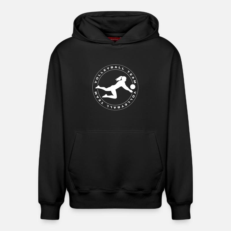 Équipe de volley-ball Mannschaft - Sweat à capuche unisexe décontracté en coton biologique – de SPREAD - noir