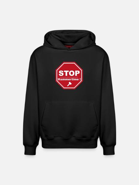 stop hammertime - Sweat à capuche unisexe décontracté en coton biologique – de SPREAD - noir