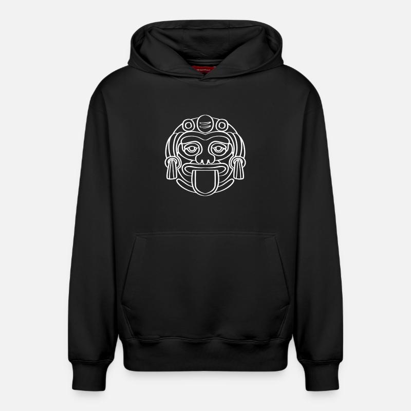 Calendrier maya aztèque Inca - Sweat à capuche unisexe décontracté en coton biologique – de SPREAD - noir
