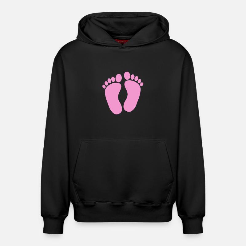 Pieds de bébé - Sweat à capuche unisexe décontracté en coton biologique – de SPREAD - noir