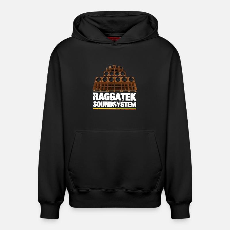 Raggatek - Sweat à capuche unisexe décontracté en coton biologique – de SPREAD - noir