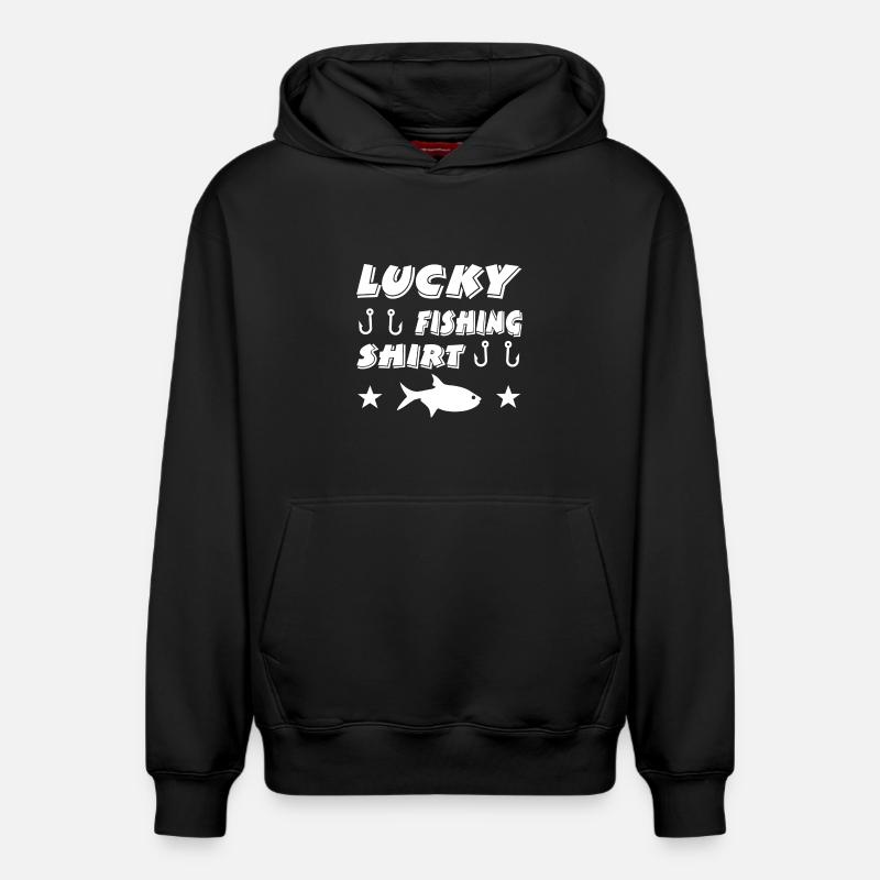 Pêche - Sweat à capuche unisexe décontracté en coton biologique – de SPREAD - noir