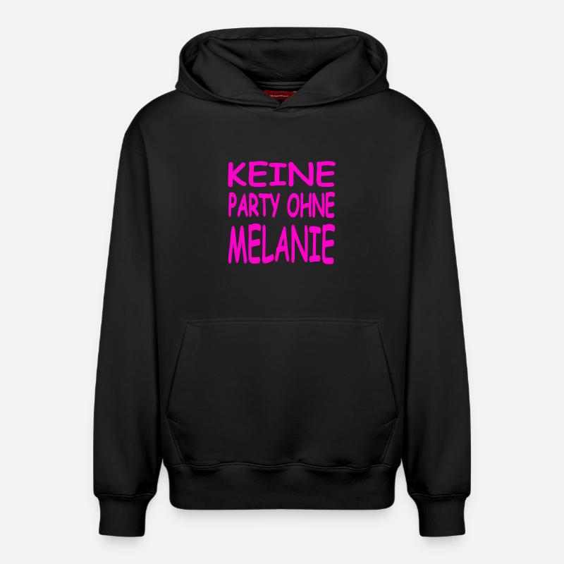 Melanie - Sweat à capuche unisexe décontracté en coton biologique – de SPREAD - noir