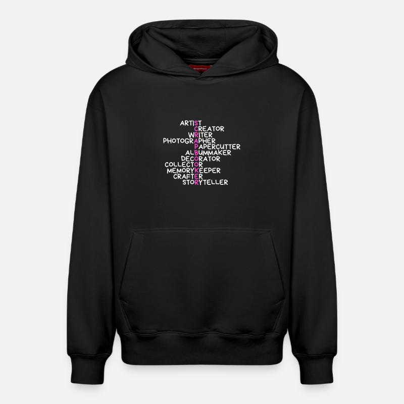 Scrapbooker - Sweat à capuche unisexe décontracté en coton biologique – de SPREAD - noir