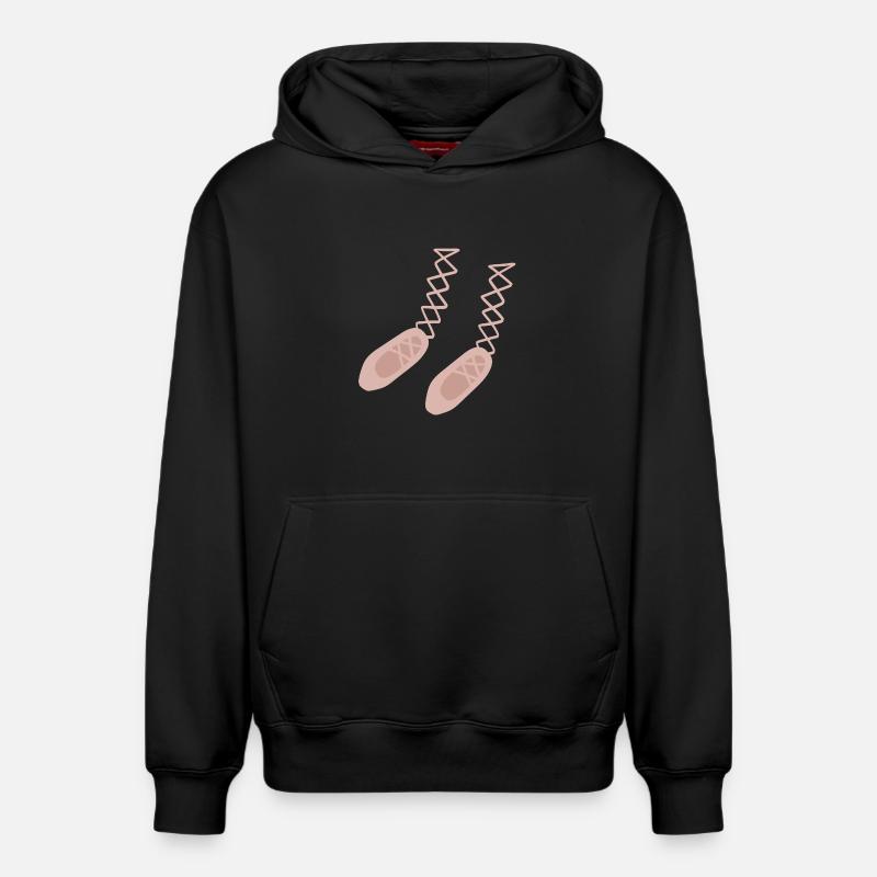 Pantoufles de ballet - Sweat à capuche unisexe décontracté en coton biologique – de SPREAD - noir