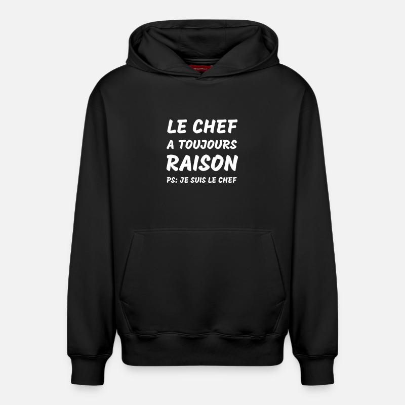 cuisine chef humour cuisinier - Sweat à capuche unisexe décontracté en coton biologique – de SPREAD - noir