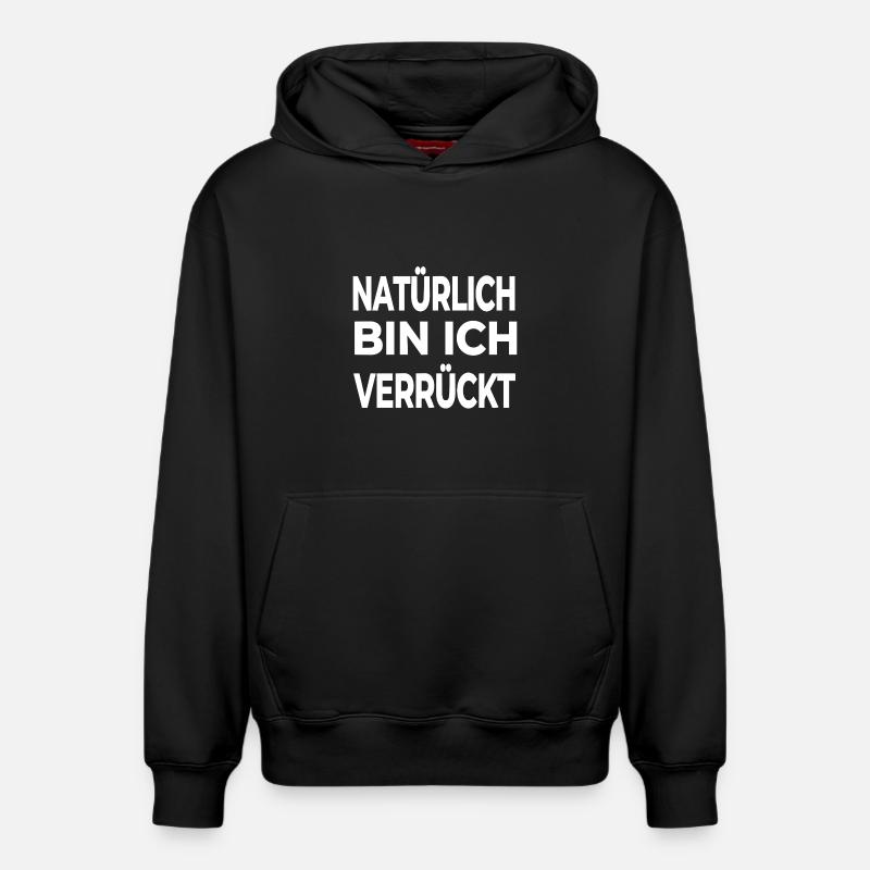 Fou - Sweat à capuche unisexe décontracté en coton biologique – de SPREAD - noir