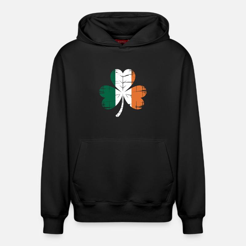 Fierté irlandaise - Sweat à capuche unisexe décontracté en coton biologique – de SPREAD - noir