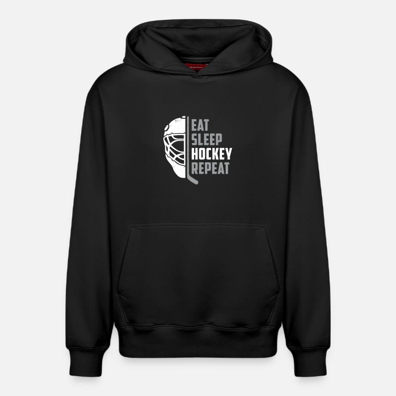 Hockey - Sweat à capuche unisexe décontracté en coton biologique – de SPREAD - noir