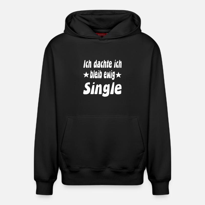 Célibataire - Sweat à capuche unisexe décontracté en coton biologique – de SPREAD - noir