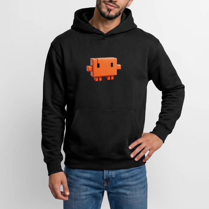 Claude Code Pixel 3D Maskottchen süßer Dev-Aufkleber Relaxed Unisex Organic Hoodie – von SPREAD