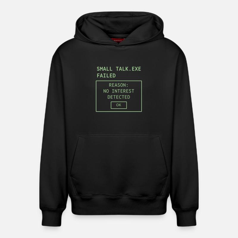 PETIT TALK.EXE ÉCHOUÉ - Sweat à capuche unisexe décontracté en coton biologique – de SPREAD - noir