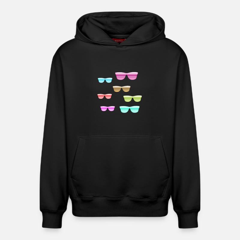 Rainures solaires - Sweat à capuche unisexe décontracté en coton biologique – de SPREAD - noir