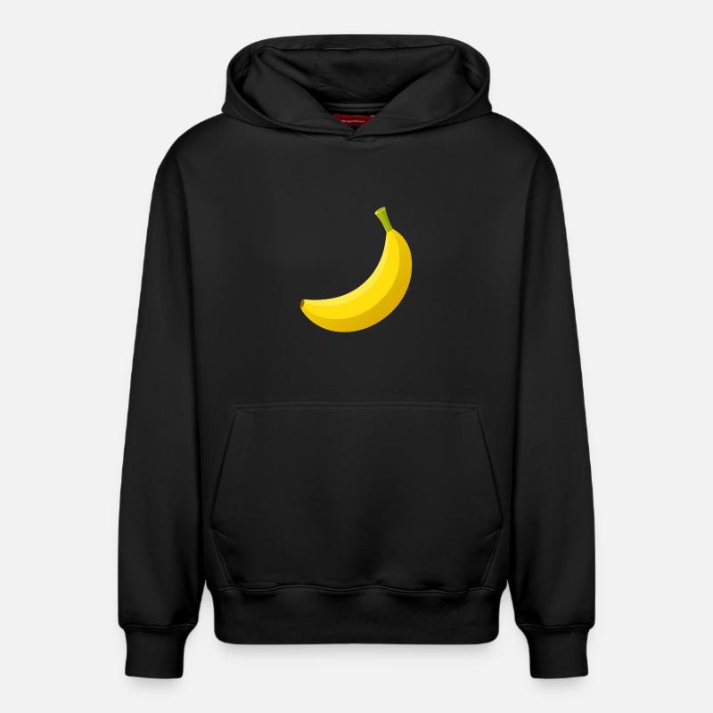 banane - Sweat à capuche unisexe décontracté en coton biologique – de SPREAD - noir