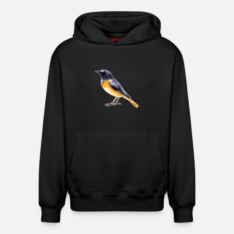 Redstart.1 - Sweat à capuche unisexe décontracté en coton biologique – de SPREAD - noir