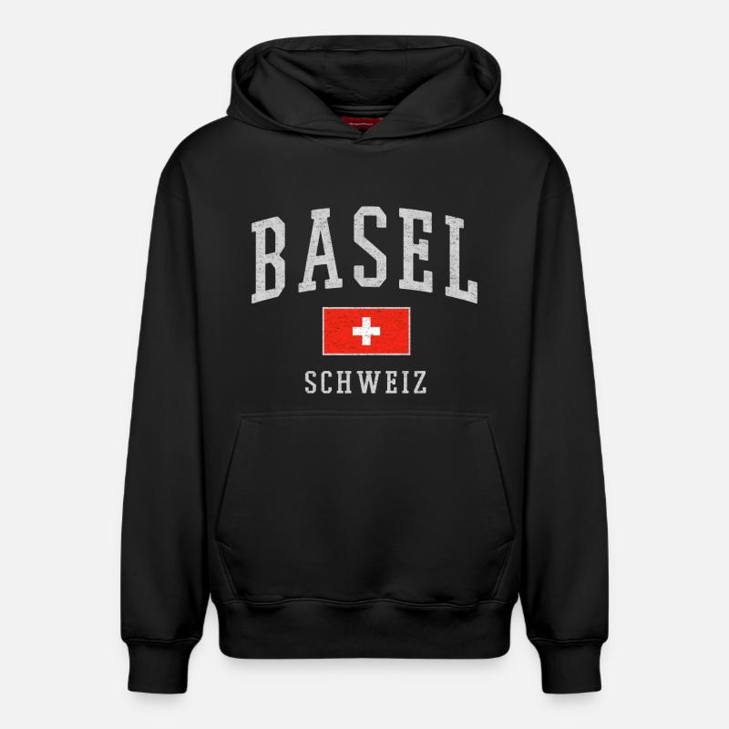 Bâle - Sweat à capuche unisexe décontracté en coton biologique – de SPREAD - noir