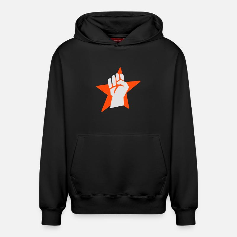 fist faust - Sweat à capuche unisexe décontracté en coton biologique – de SPREAD - noir