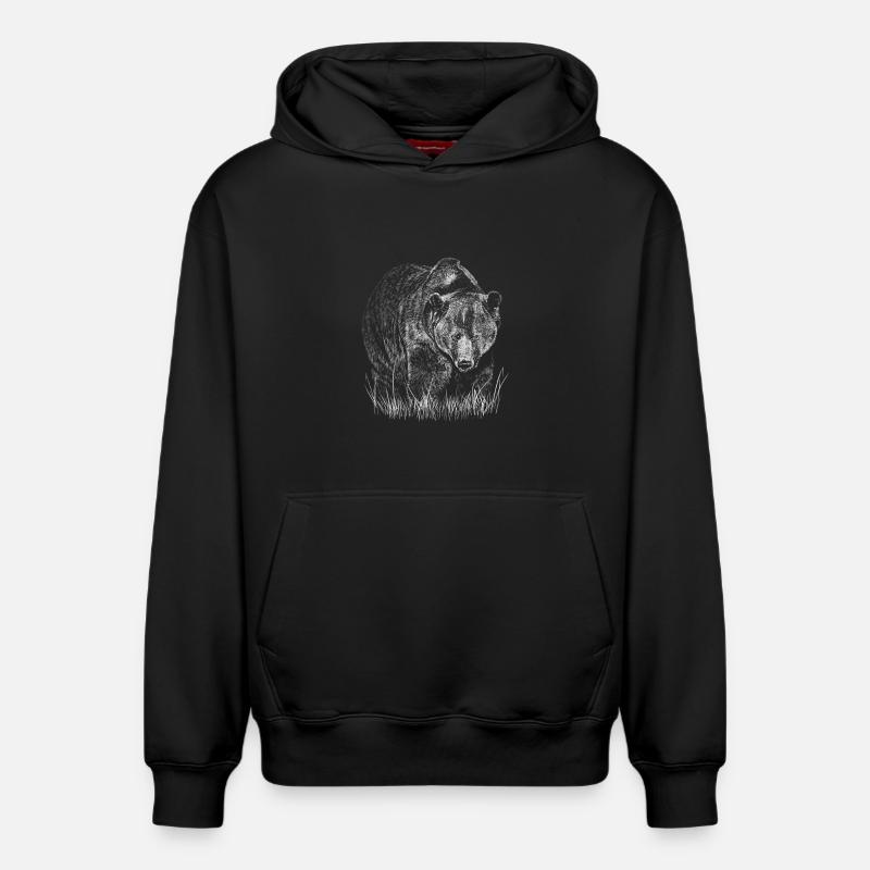 Bear - Sweat à capuche unisexe décontracté en coton biologique – de SPREAD - noir