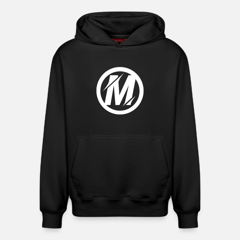 Illustration du logo M - Sweat à capuche unisexe décontracté en coton biologique – de SPREAD - noir