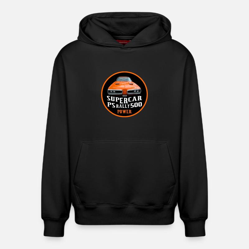 SUPERCAR - Sweat à capuche unisexe décontracté en coton biologique – de SPREAD - noir