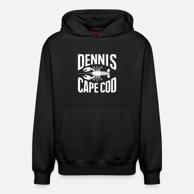 Dennis Cape Cod Homard - Sweat à capuche unisexe décontracté en coton biologique – de SPREAD - noir