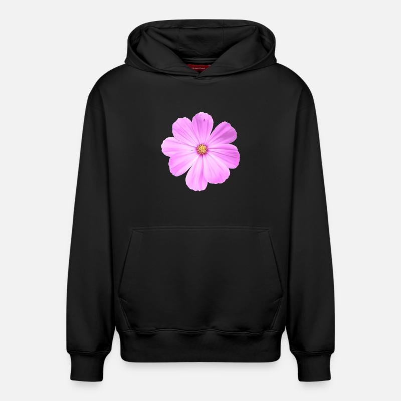 fleur - Sweat à capuche unisexe décontracté en coton biologique – de SPREAD - noir