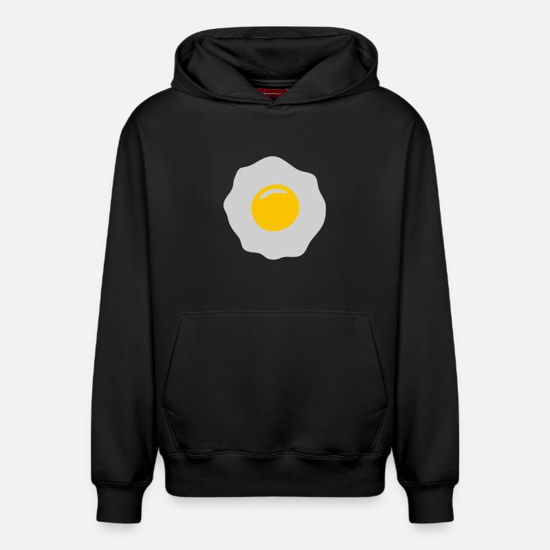 egg ei spiegelei - Relaxed Unisex Organic Hoodie – von SPREAD - Schwarz