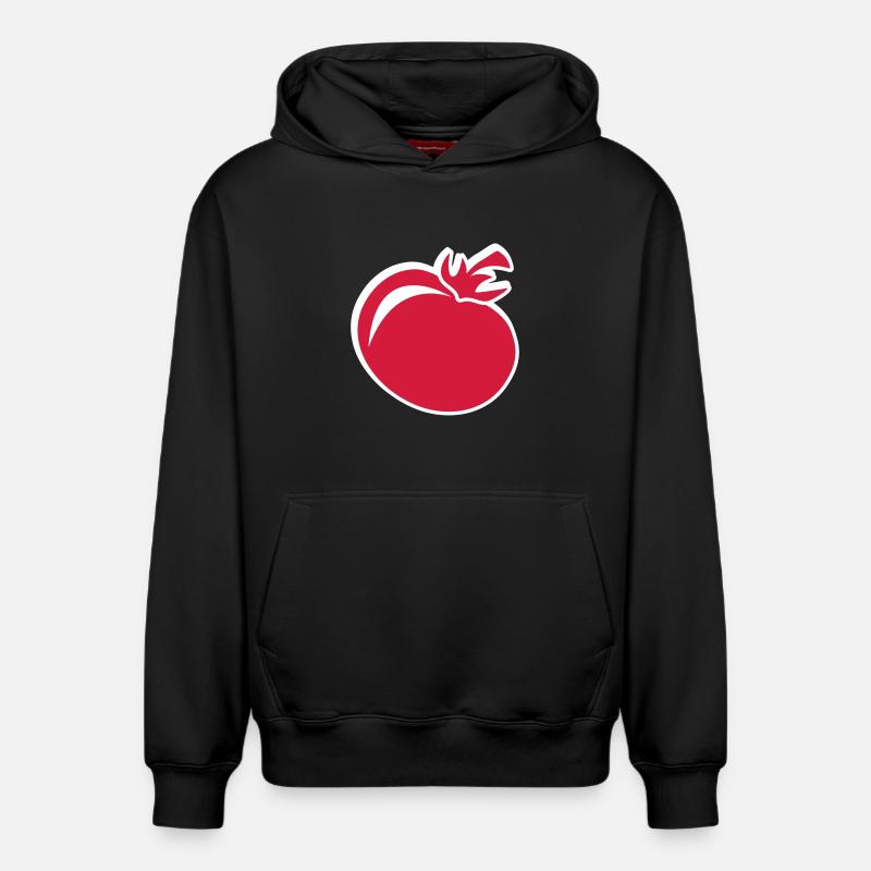 Tomate rouge - Sweat à capuche unisexe décontracté en coton biologique – de SPREAD - noir