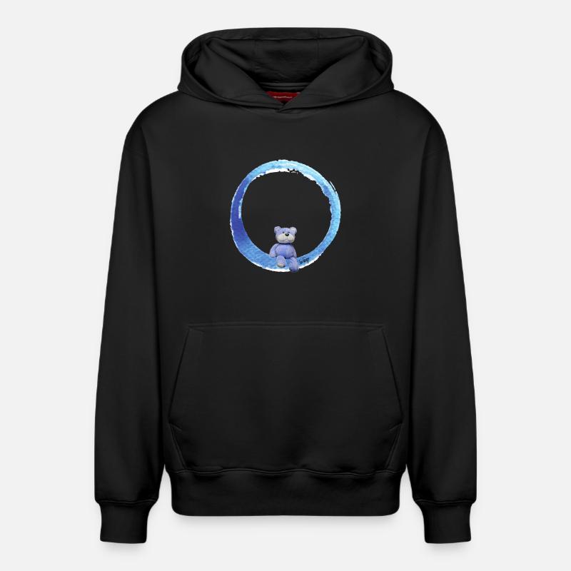 Peluche - Sweat à capuche unisexe décontracté en coton biologique – de SPREAD - noir