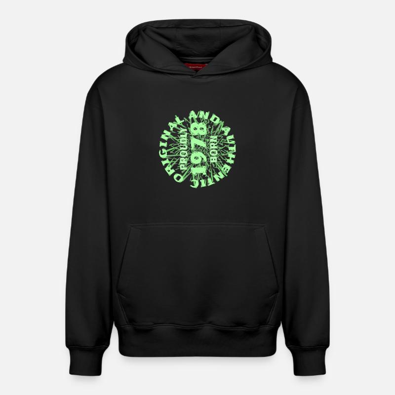 1978 - Sweat à capuche unisexe décontracté en coton biologique – de SPREAD - noir