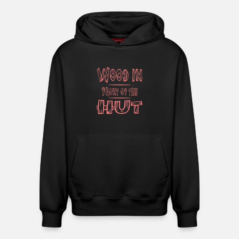Drôle de dicton Bois - Sweat à capuche unisexe décontracté en coton biologique – de SPREAD - noir