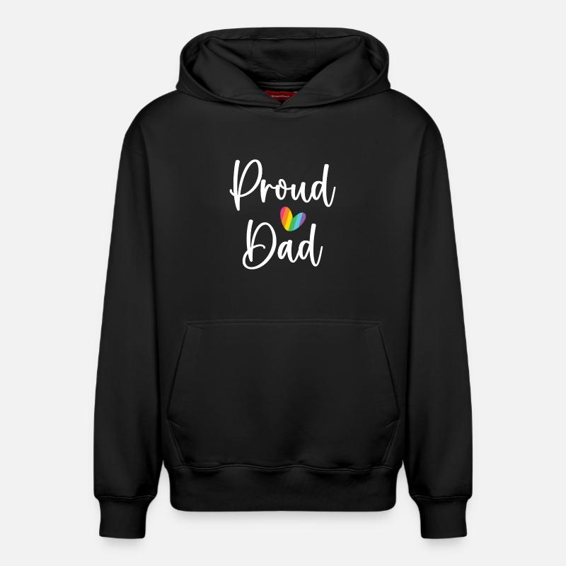 Papa fier - Sweat à capuche unisexe décontracté en coton biologique – de SPREAD - noir