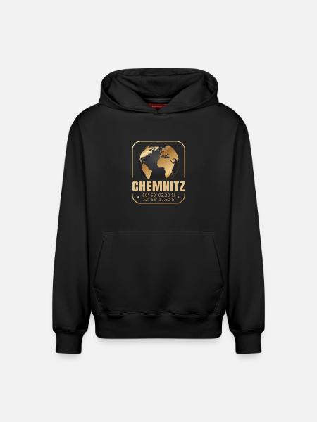 Chemnitz - Relaxed Unisex Organic Hoodie – von SPREAD - Schwarz