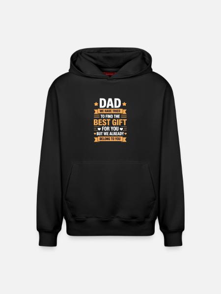 Papa-Geschenk Wir gehören dir schon - Relaxed Unisex Organic Hoodie – von SPREAD - Schwarz