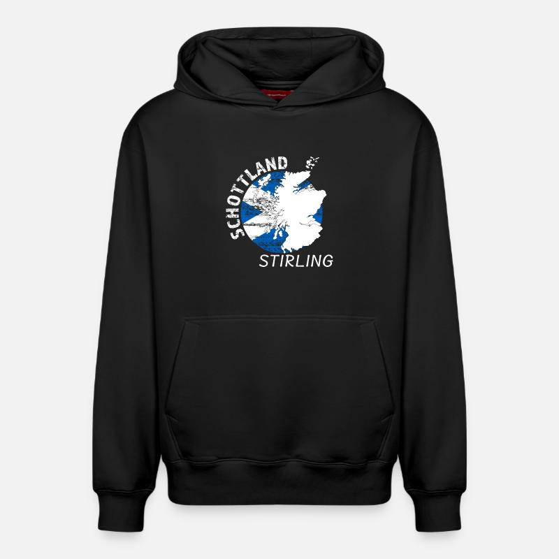Stirling - Sweat à capuche unisexe décontracté en coton biologique – de SPREAD - noir