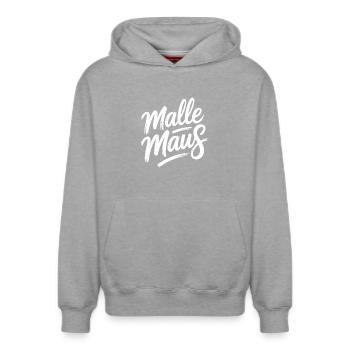 Mallemaus JGA Frauen Mallorca Fan Party Malle Maus - Relaxed Unisex Organic Hoodie – von SPREAD - Grau meliert - Vorne - AI Model Female 172 dark (172cm) & AI Model Male 178 light (178cm)