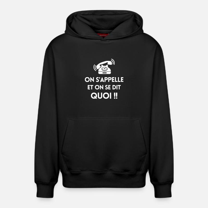 chtimi, chti, ch'timi - Sweat à capuche unisexe décontracté en coton biologique – de SPREAD - noir