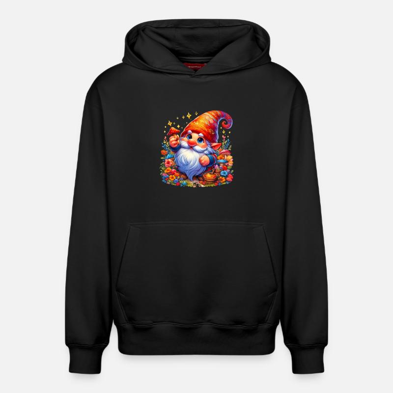 Elfe gobelin gnome - Sweat à capuche unisexe décontracté en coton biologique – de SPREAD - noir